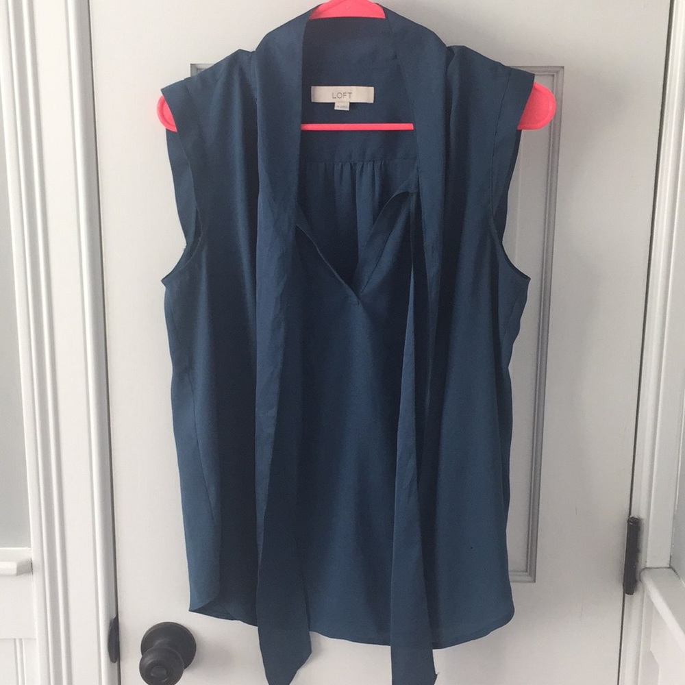 M LOFT tie blouse